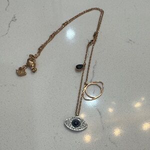Chic Evil Eye Necklace in Rose Gold
